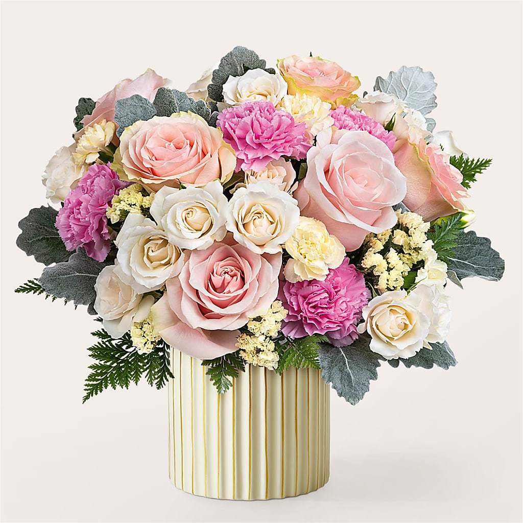 Blissful Moments Bouquet with Ivory Vase – Cheapflowers.com, Tontitown AR