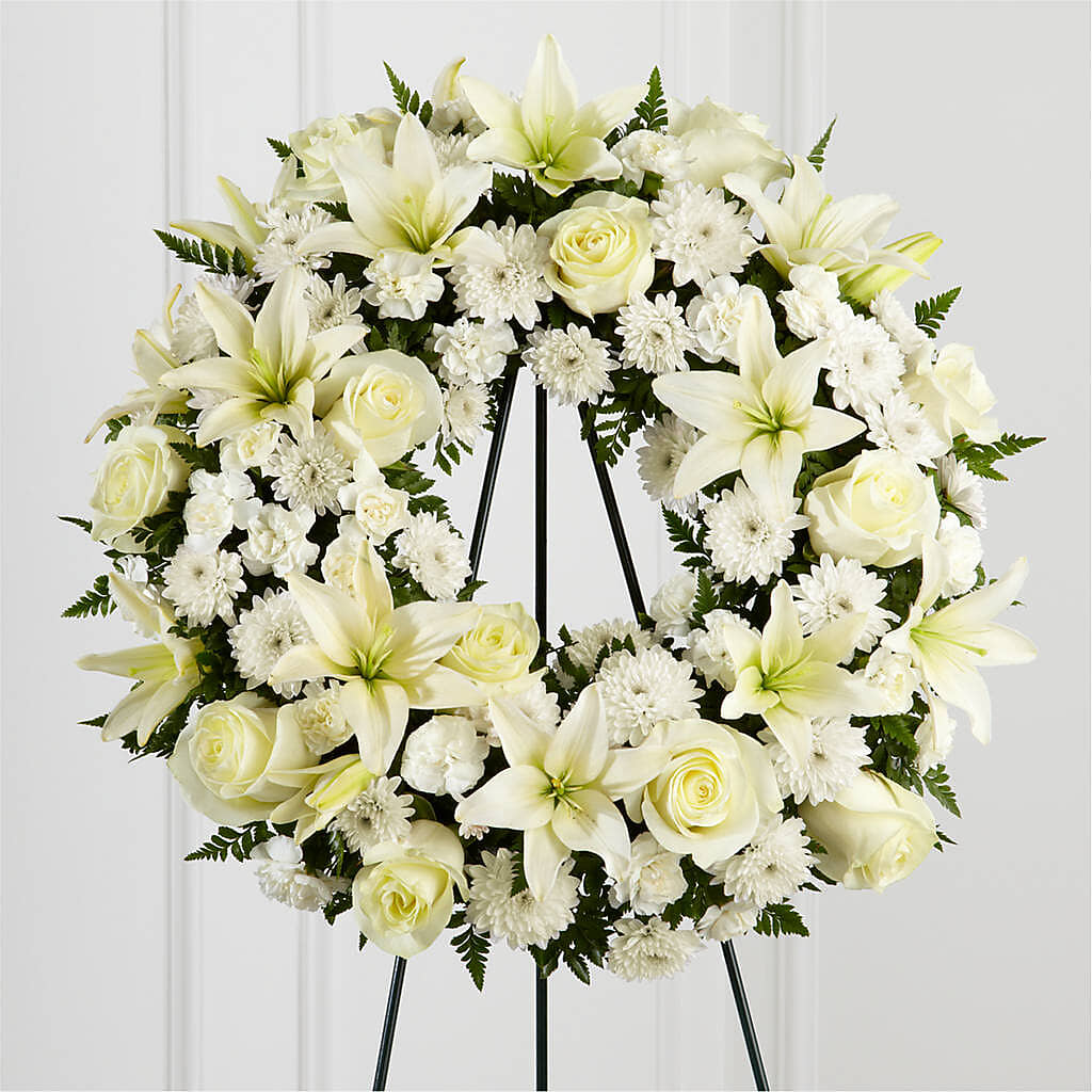Treasured Tribute Wreath – Cheapflowers.com, Tontitown AR