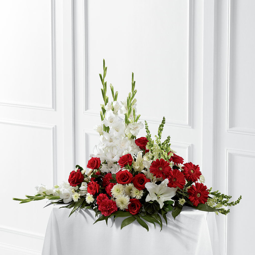 Crimson & White Arrangement – Cheapflowers.com, Tontitown AR