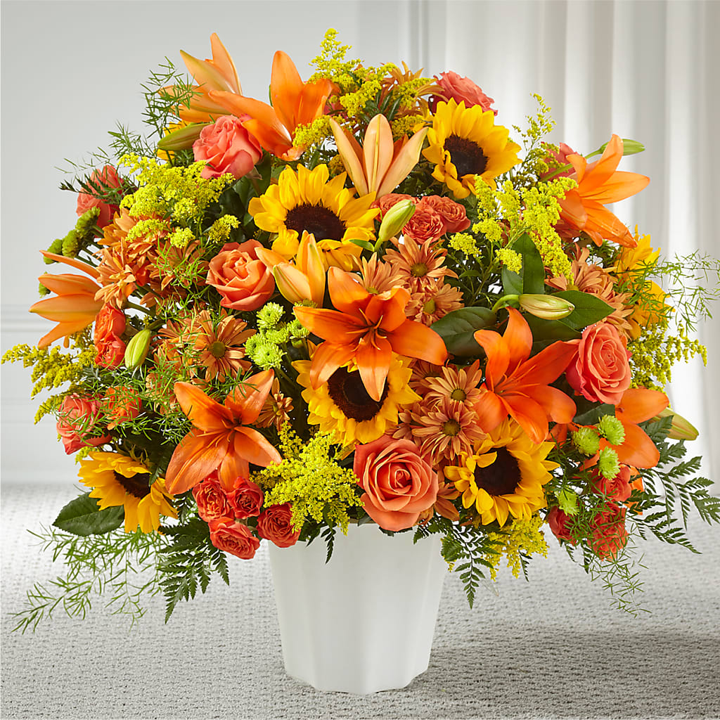 Harvest Thoughts Floor Basket – Cheapflowers.com, Tontitown AR