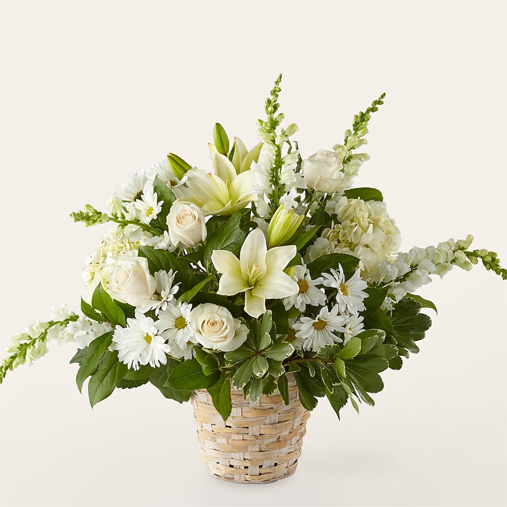 Ivory Elegance Floral Basket – Cheapflowers.com, Tontitown AR
