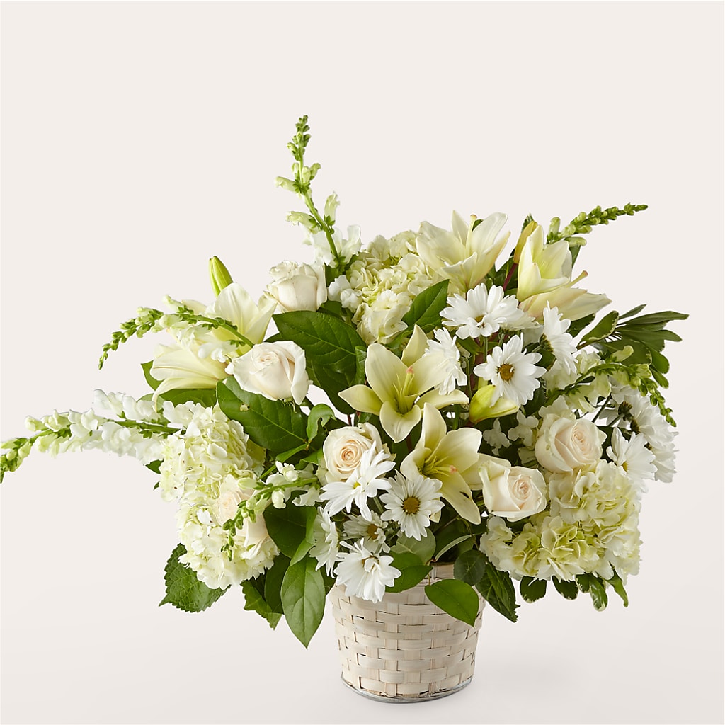 Ivory Elegance Floral Basket – Cheapflowers.com, Tontitown AR