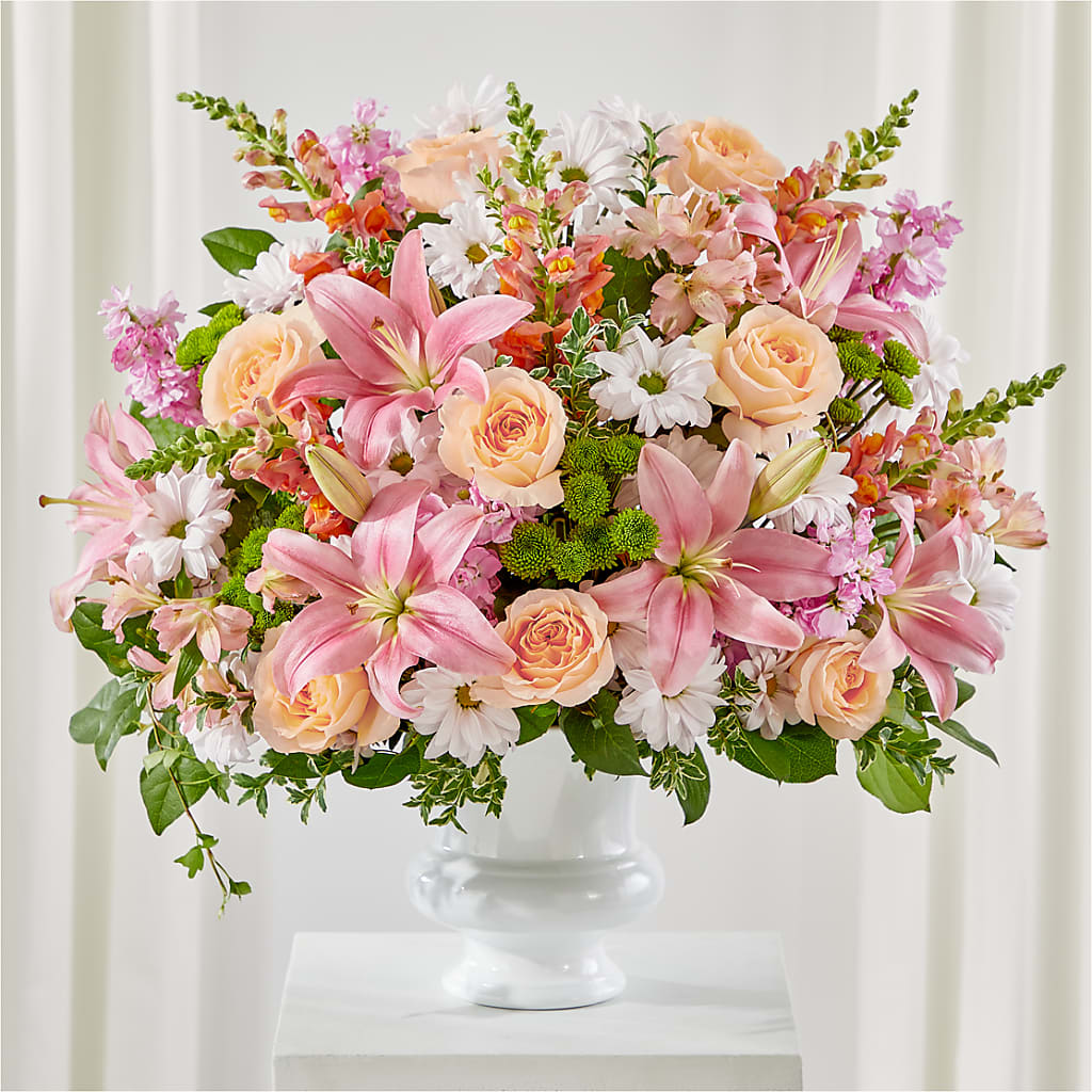 Heartfelt Gesture Urn Arrangement – Cheapflowers.com, Tontitown AR