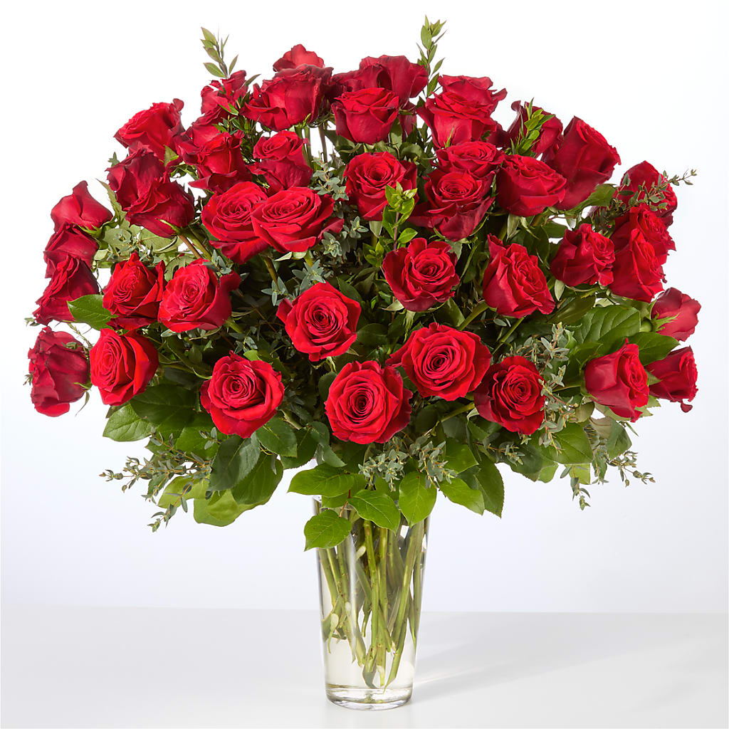 Forever Yours Fifty Stem Red Rose Bouquet – Cheapflowers.com, Tontitown AR