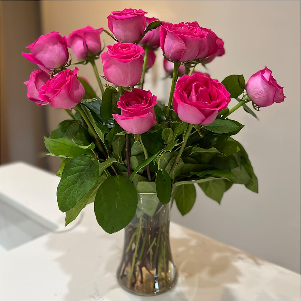 Long Stem Pink Rose Bouquet –  Cheapflowers.com, Tontitown AR