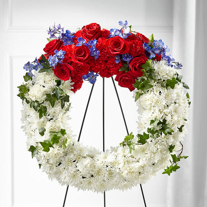 Patriotic Passion Wreath –  Cheapflowers.com, Tontitown AR