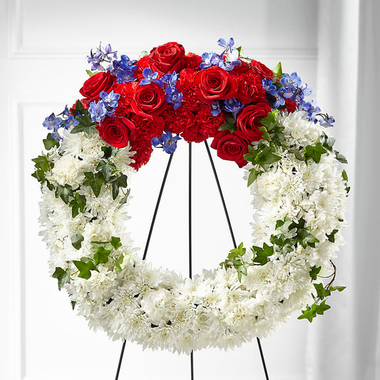 Patriotic Passion Wreath –  Cheapflowers.com, Tontitown AR