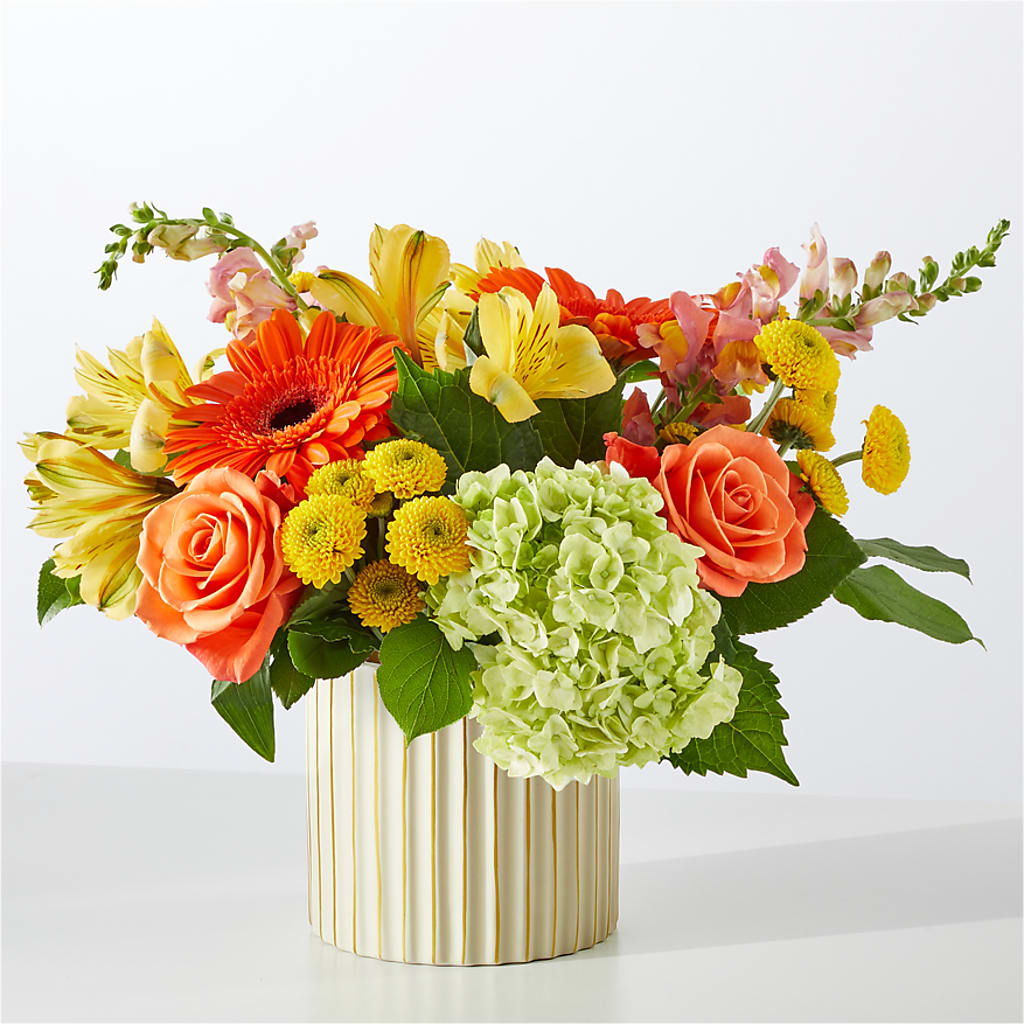 Autumn Sunshine Bouquet with Ivory Vase –  Cheapflowers.com, Tontitown AR