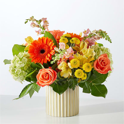 Autumn Sunshine Bouquet with Ivory Vase –  Cheapflowers.com, Tontitown AR