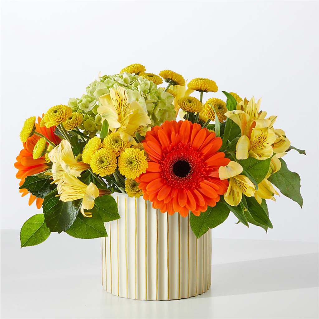 Autumn Sunshine Bouquet with Ivory Vase –  Cheapflowers.com, Tontitown AR