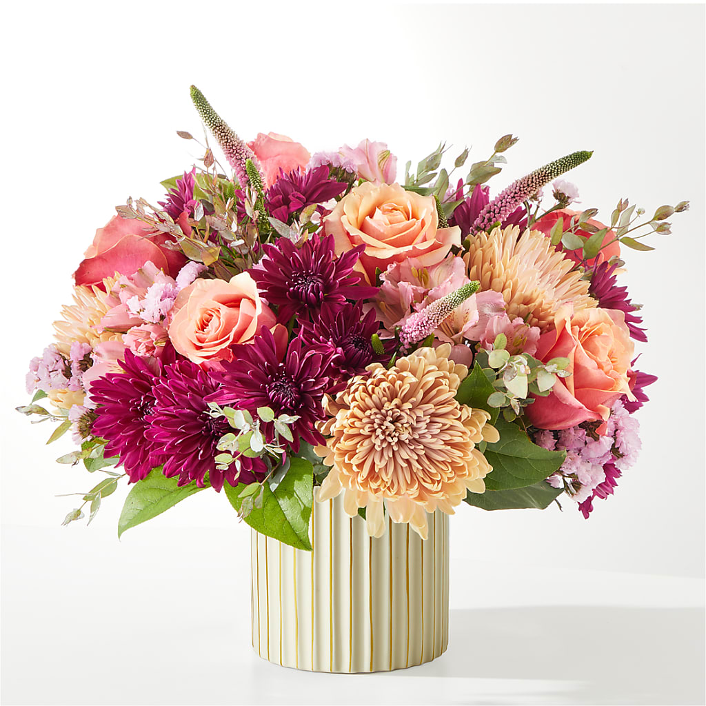 Berry Cobbler Bouquet with Ivory Vase –  Cheapflowers.com, Tontitown AR