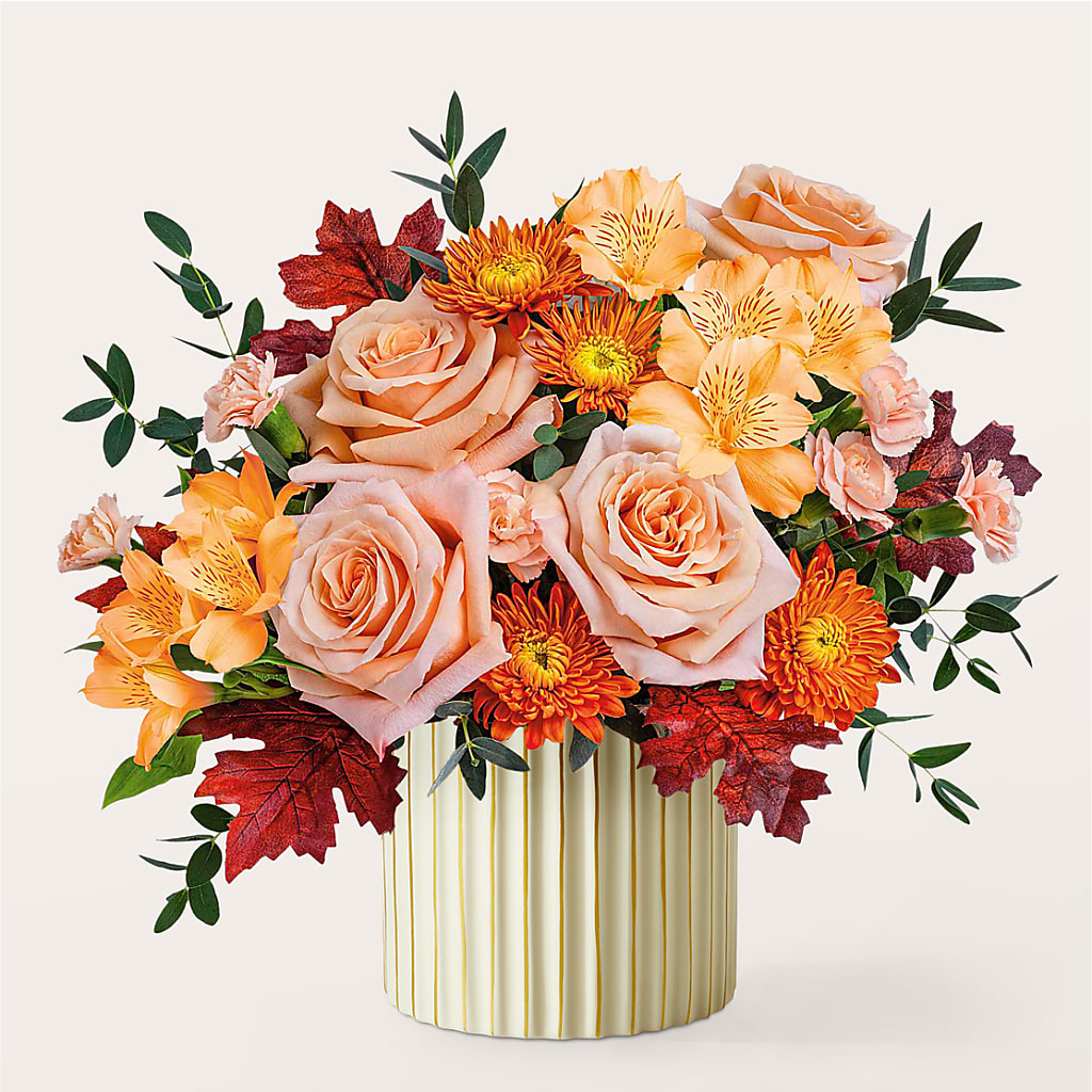 Spiced Latte Bouquet with Ivory Vase –  Cheapflowers.com, Tontitown AR