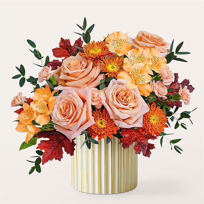 Spiced Latte Bouquet with Ivory Vase –  Cheapflowers.com, Tontitown AR