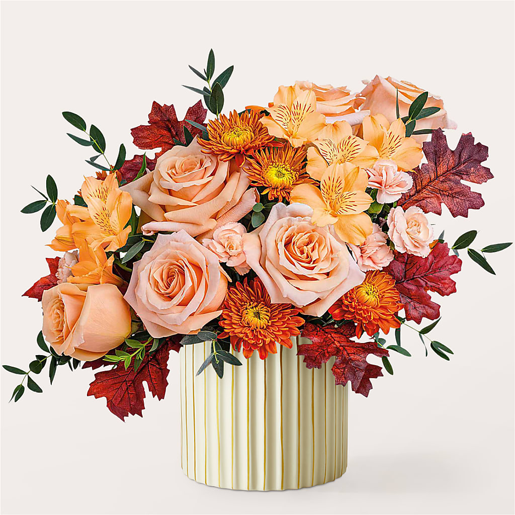 Spiced Latte Bouquet with Ivory Vase –  Cheapflowers.com, Tontitown AR