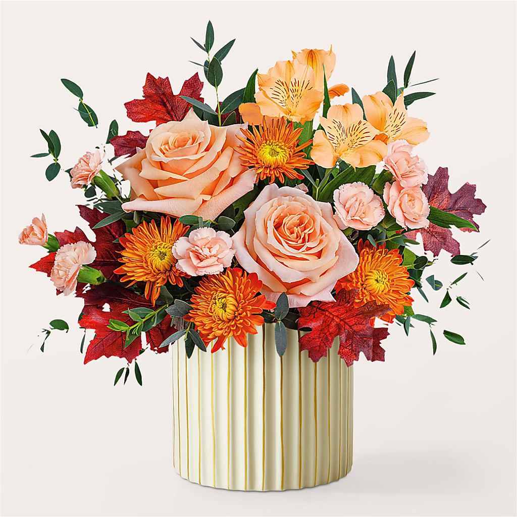 Spiced Latte Bouquet with Ivory Vase –  Cheapflowers.com, Tontitown AR